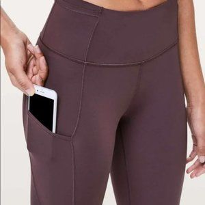 Lululemon Leggings with Pockets, Deep Purple, Size 8